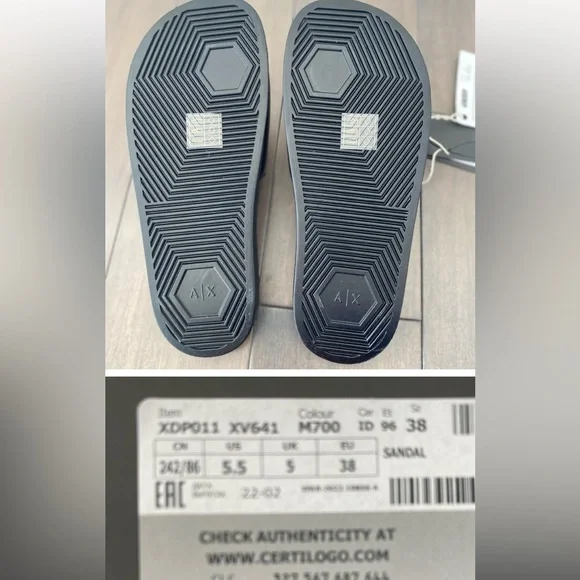 Armani Exchange logo slides ⭐️ Host Pick ⭐️ - Picture 4 of 8